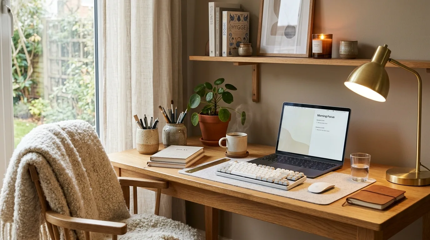 Bring in books and objects that support a lived in mood inspiration for a hygge home interior.